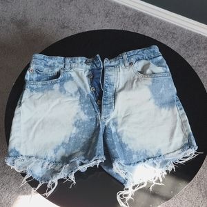 ZARA WOMENS BLEACHED SHORTS SIZE 6